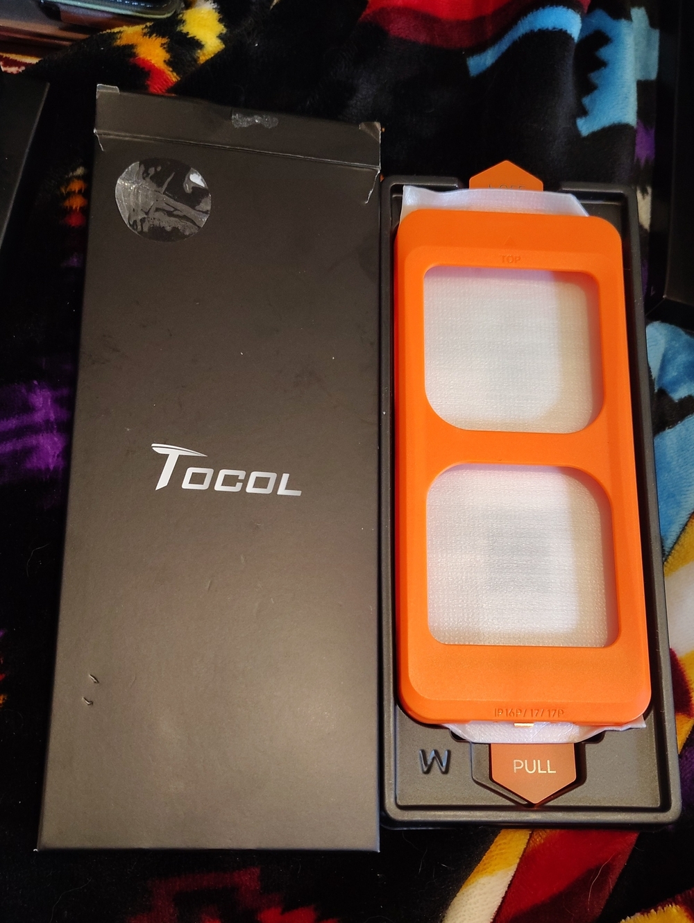 TOCOL Orange Phone Screen Protector/ Case  Installation Kit For IP 16 PRO/IP 6.3
